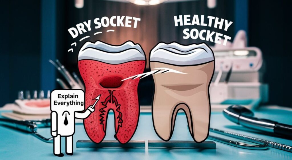 Dry Socket vs Healthy Socket
